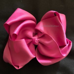 Raspberry 6" Double Stacked Boutique Bows  (2)  5B1997   Handmade Boutique